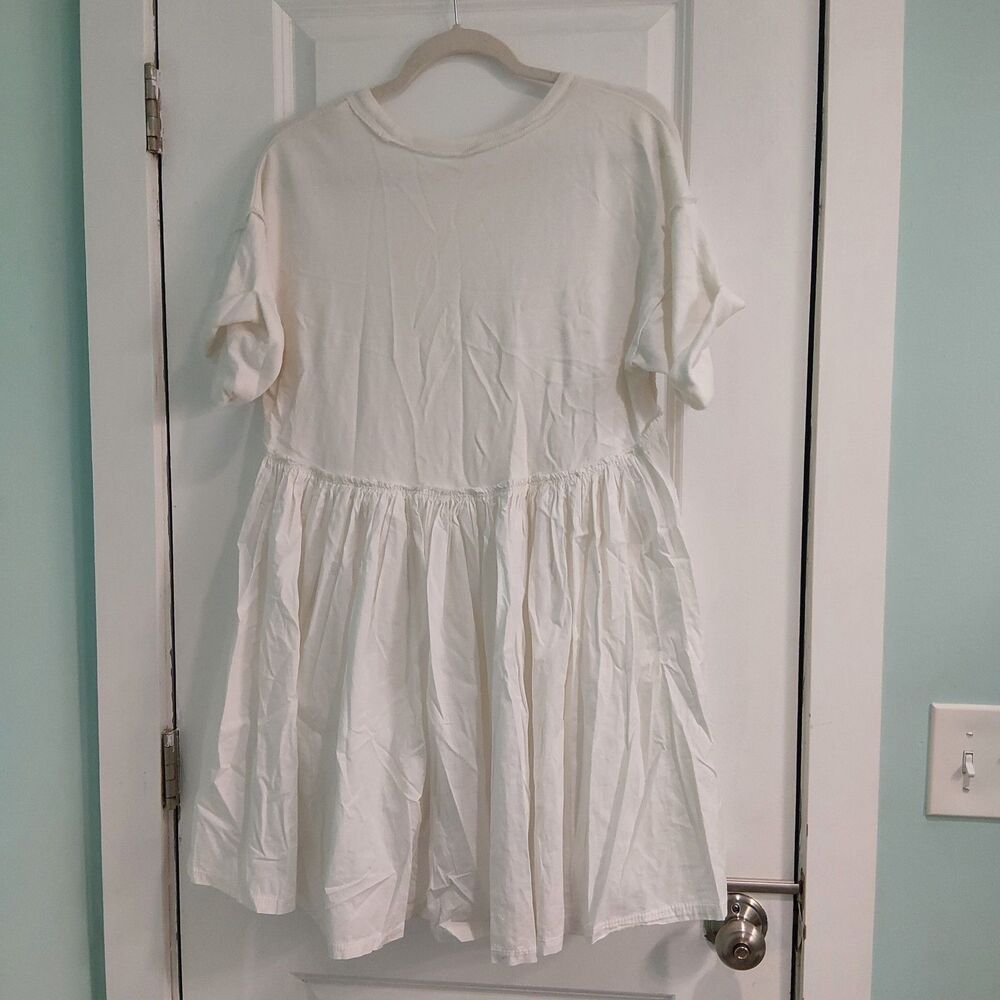 Free People MWT $128 Sz SMALL Catalina Mini Dress Babydoll Sweetheart Pleating - Picture 6 of 14